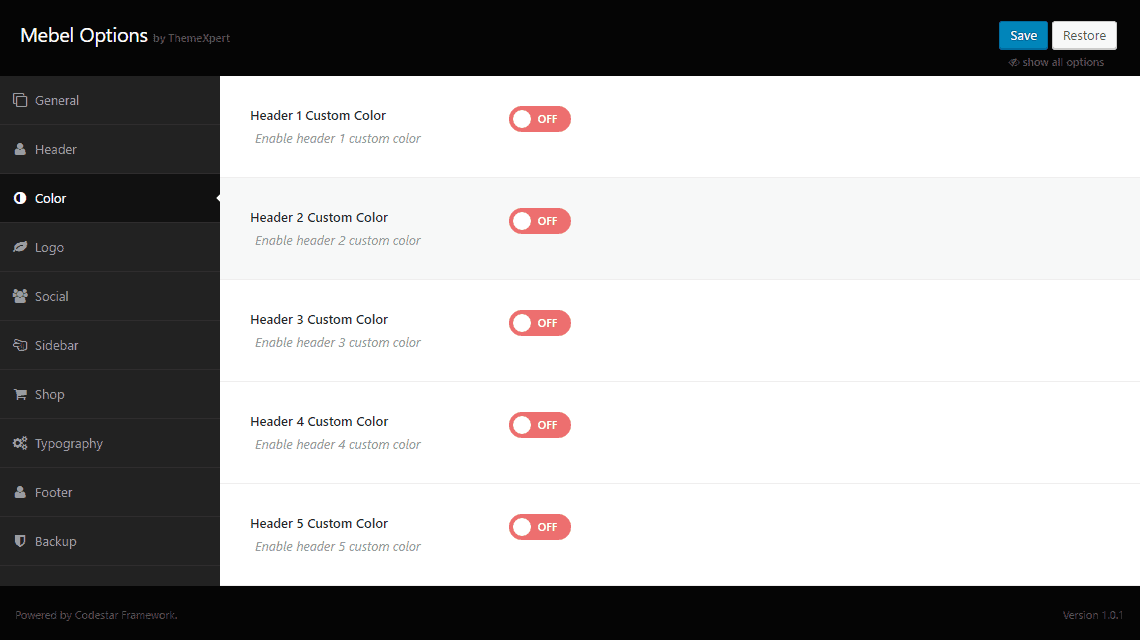 Color Settings