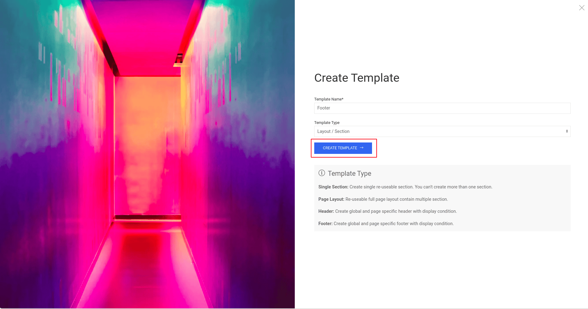 create footer