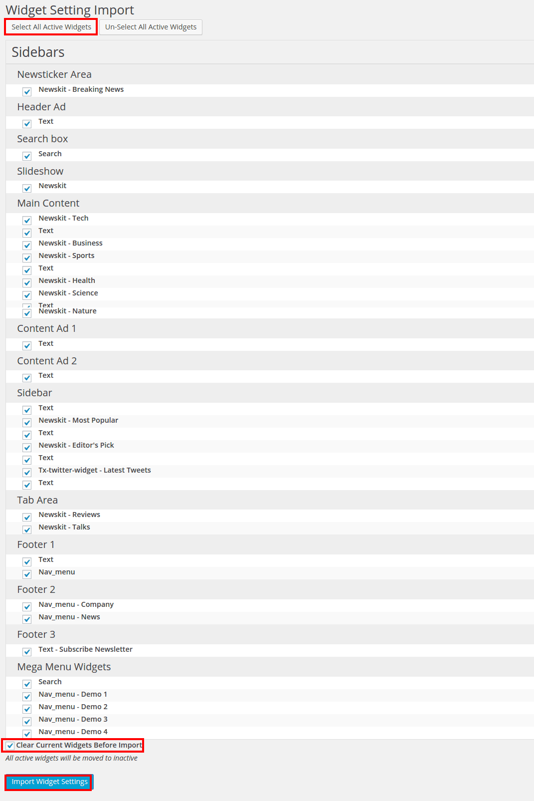 Import data