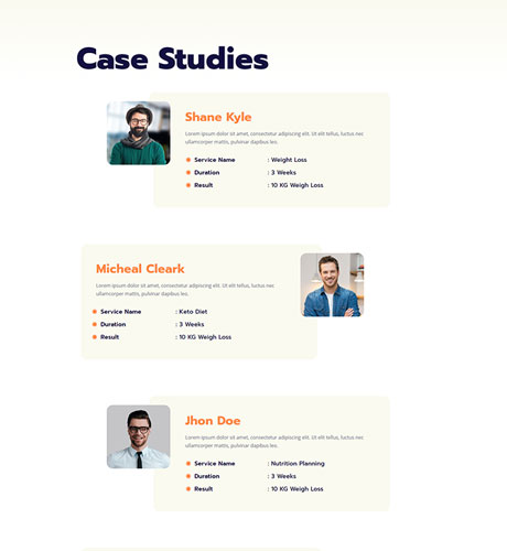 Case Studies - Dietitian