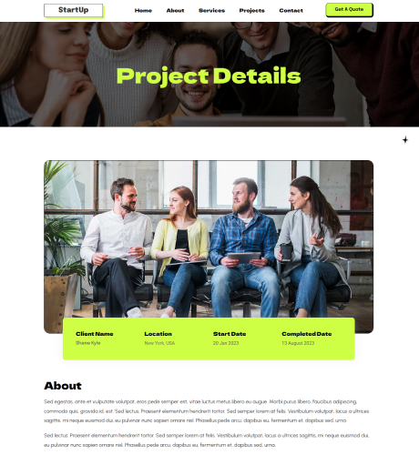 Startup - Project Details