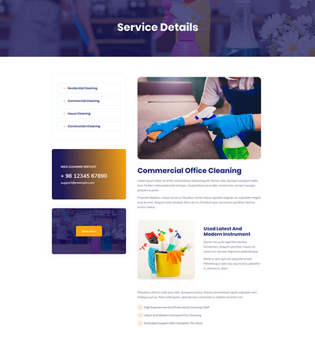Service Details - Cleaning Service