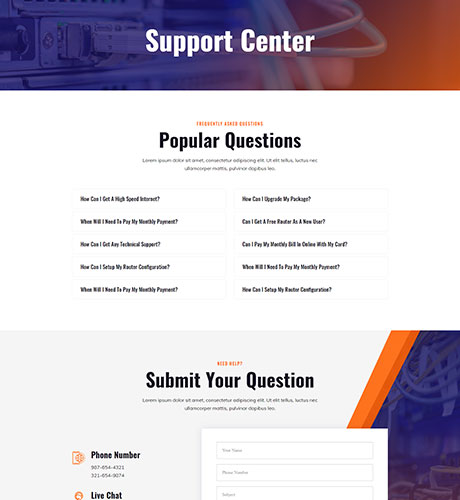 Support - Internet Service Provider