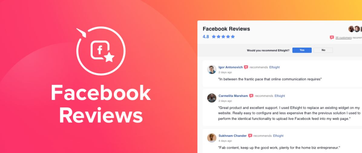 elfsight facebook reviews