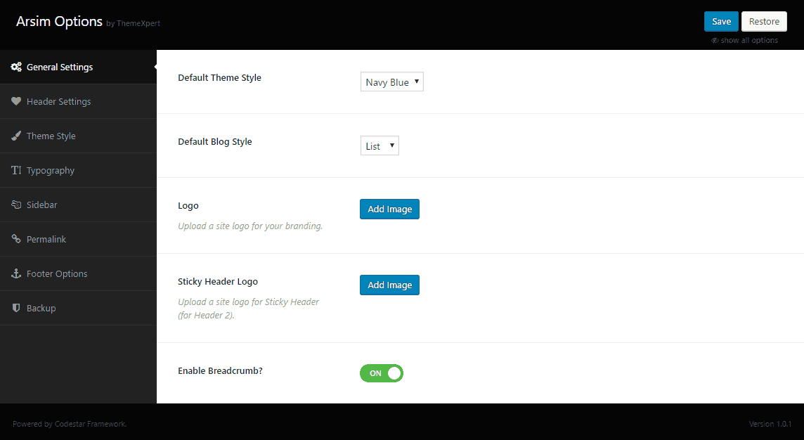 General Settings