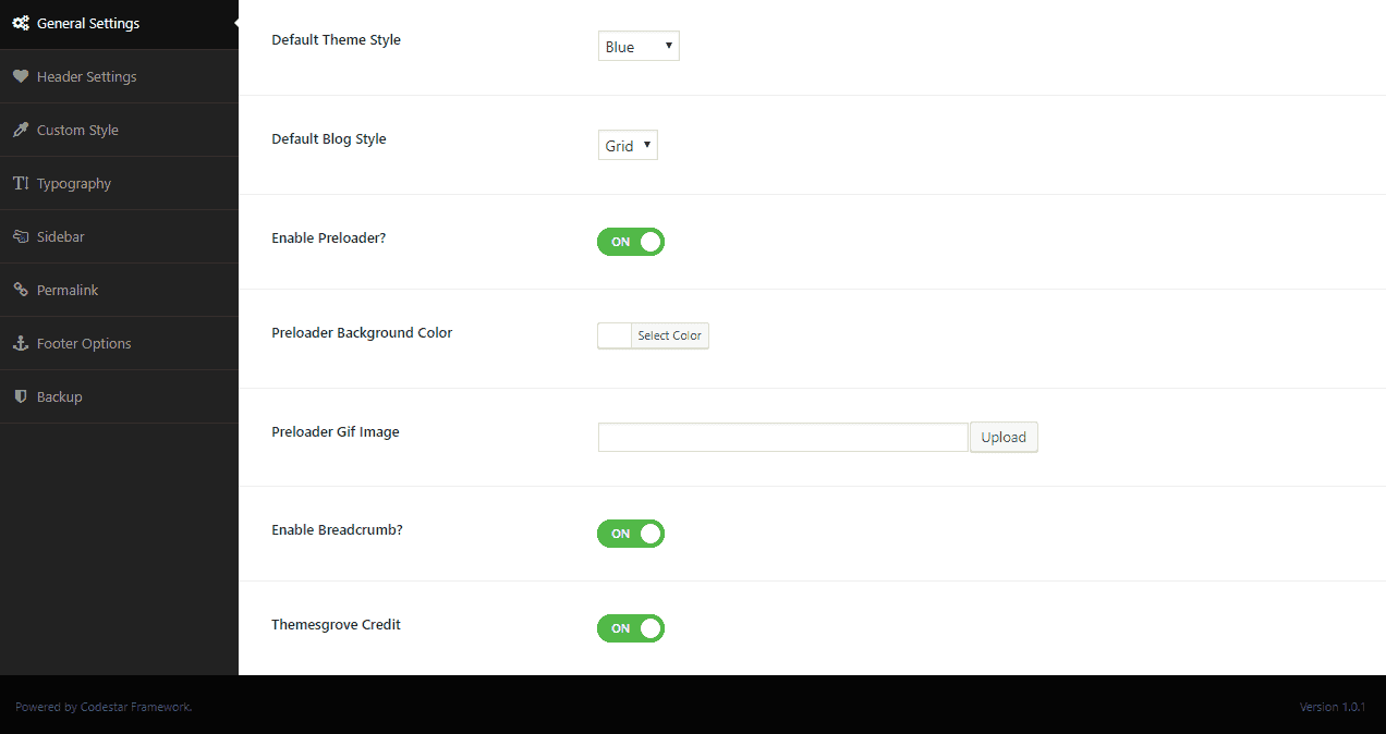General Settings