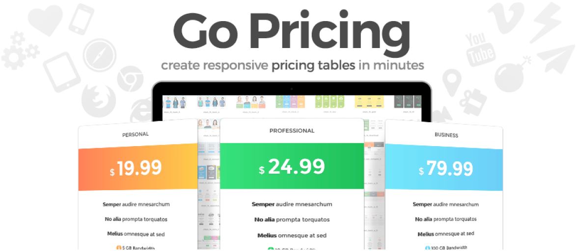 go pricing table