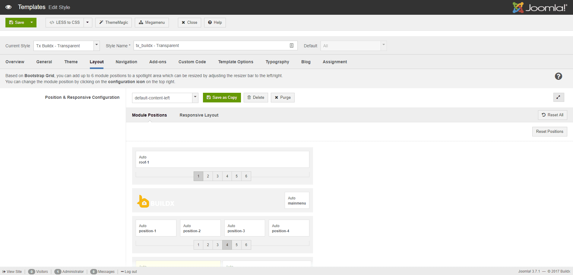 Layout  Settings