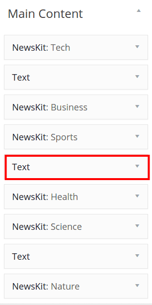 MainContent widgets