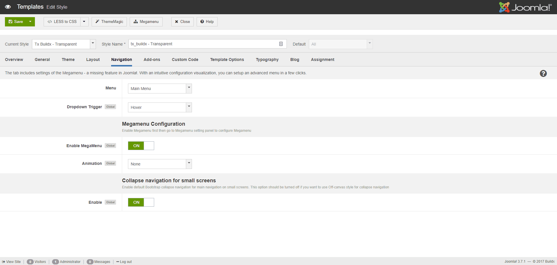 Navigation Settings