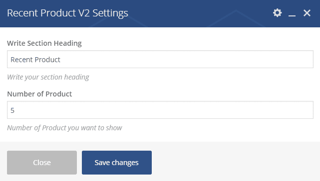 Recent Product V2