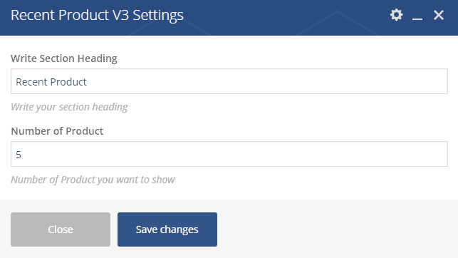 Recent Product V3