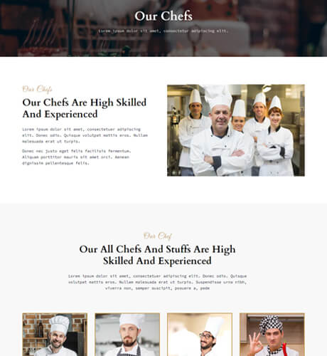 Our Chef - Restaurant