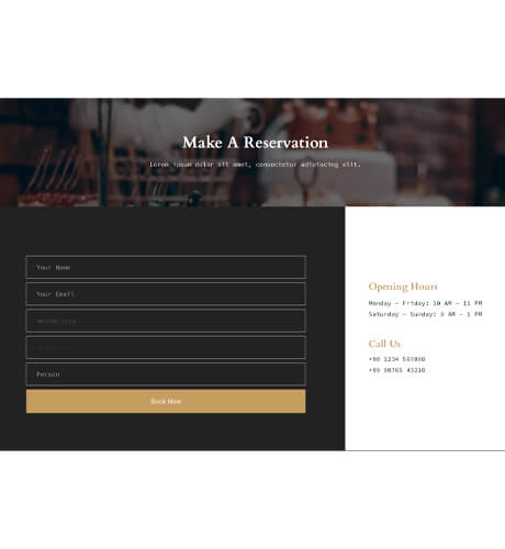 Reservation - Restaurant
