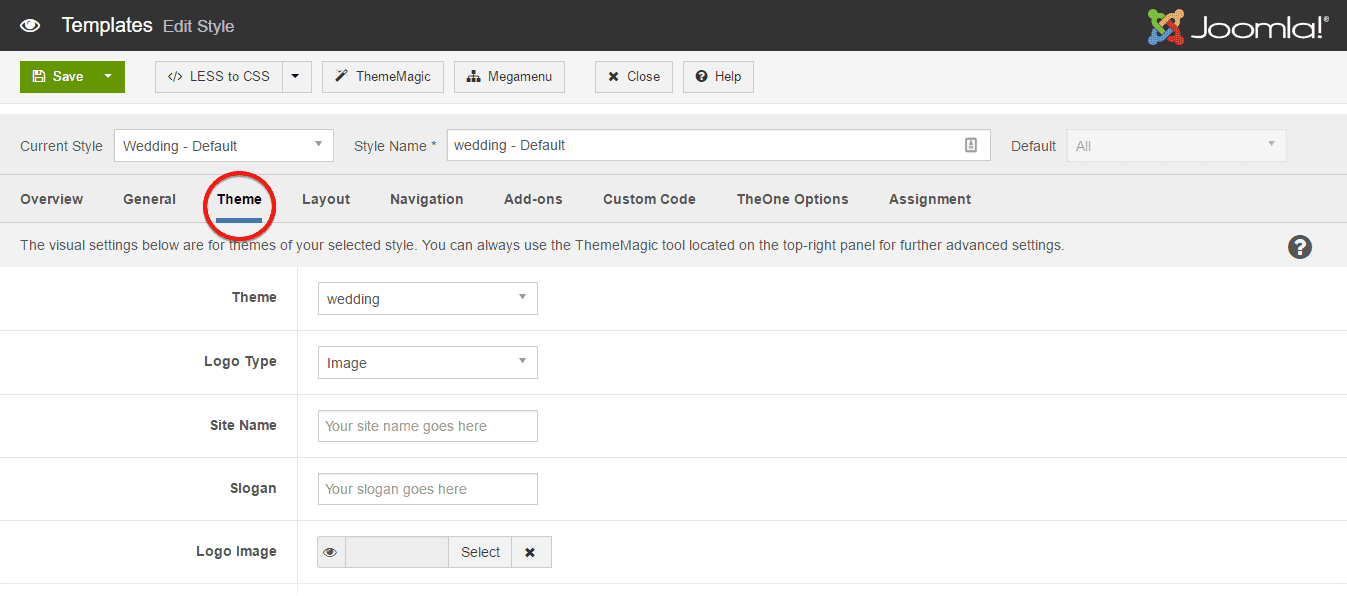 T3 Theme Settings