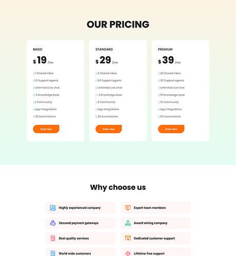 HelpDesk SaaS - Pricing