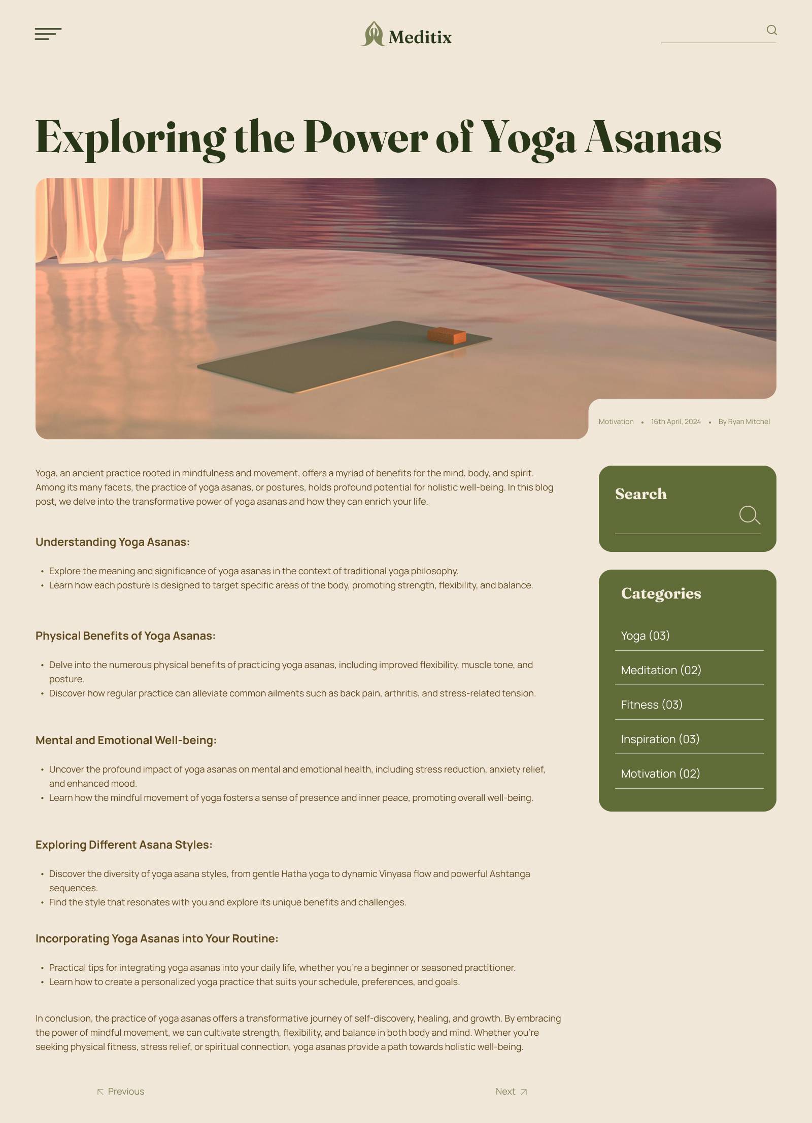 single blog post