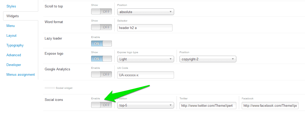 Social Widget