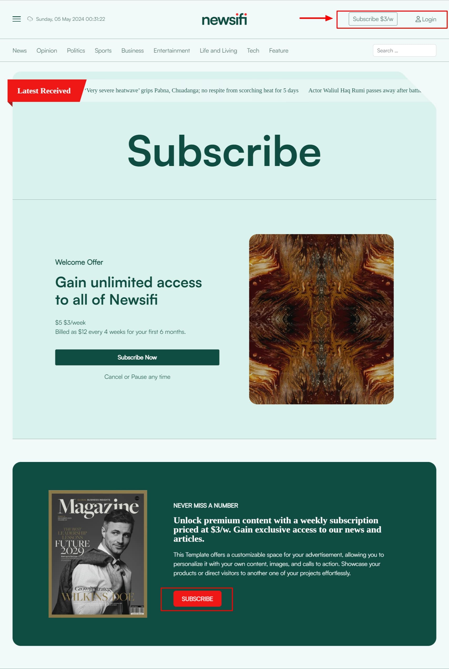 subscription login