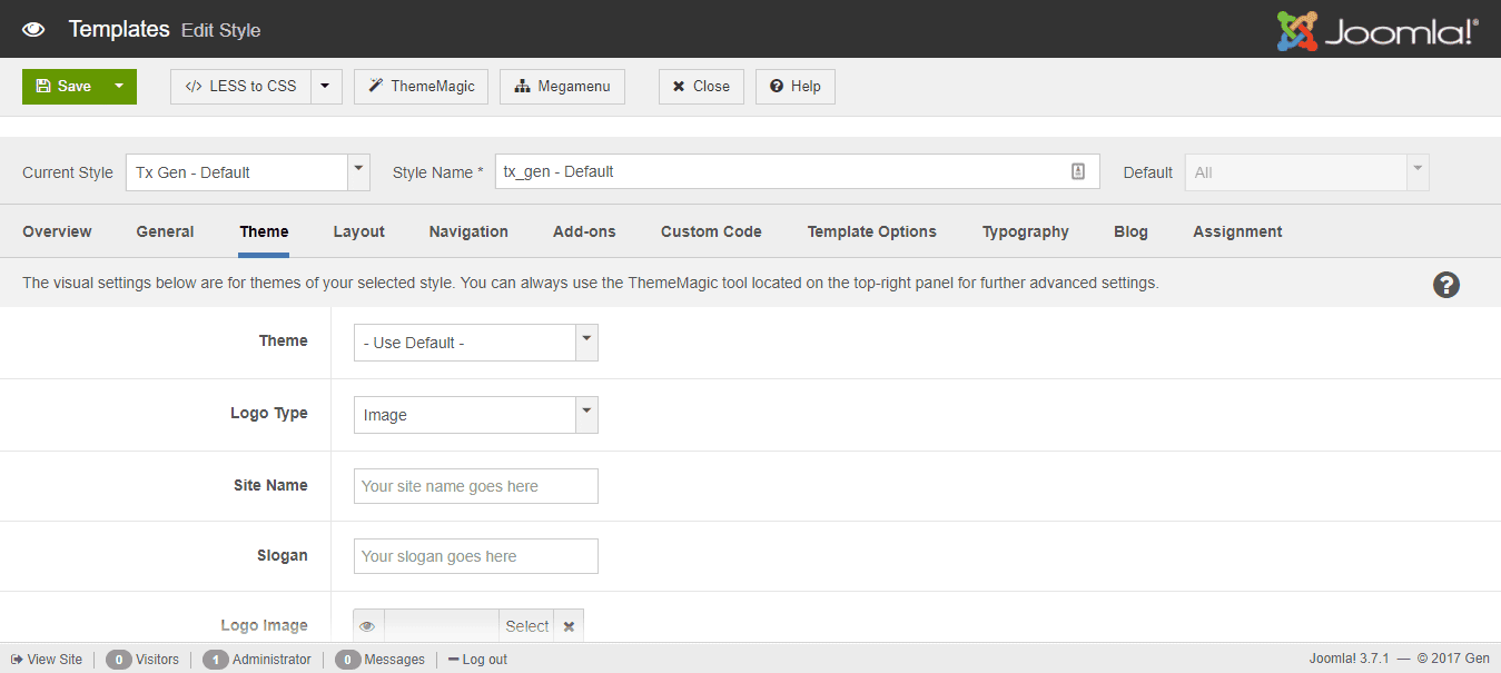 Theme Settings