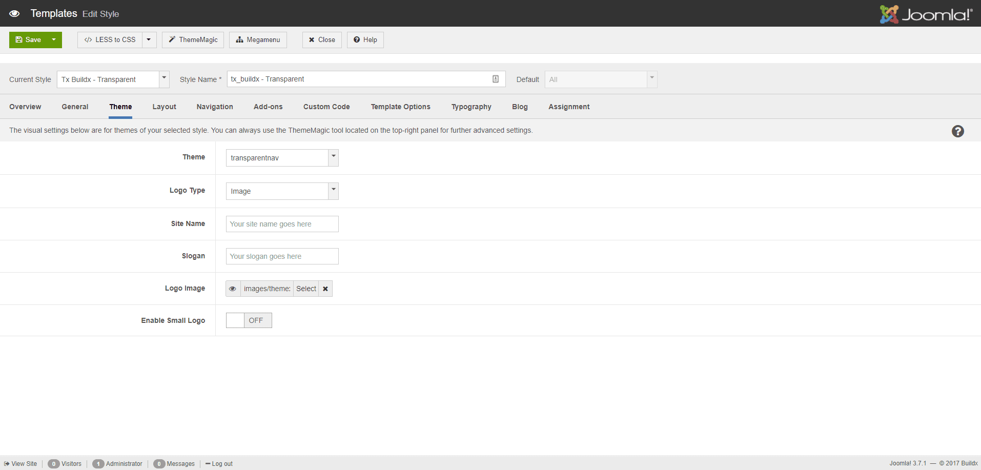 Theme Settings