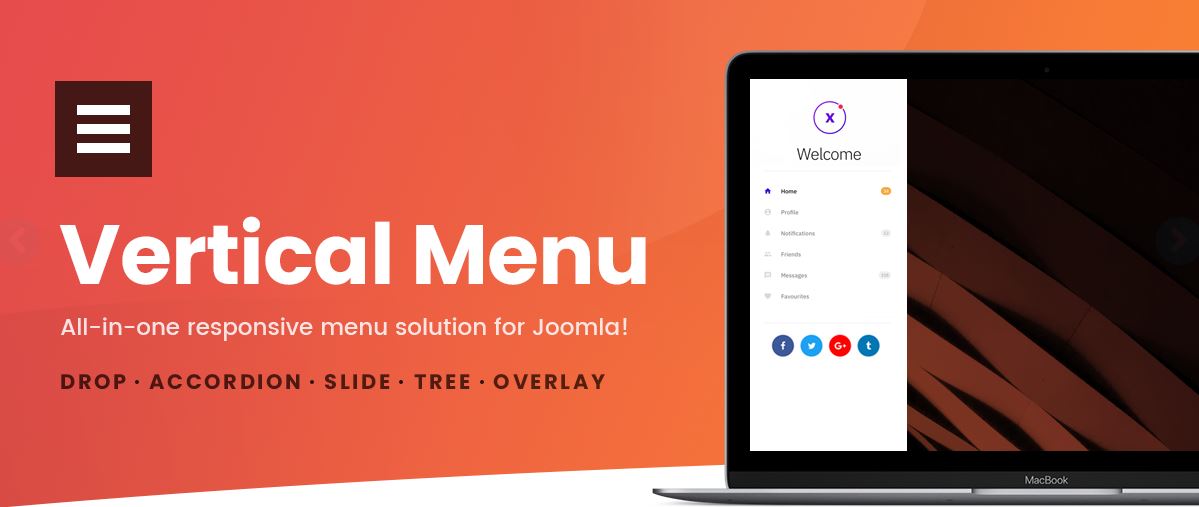 vertical menu